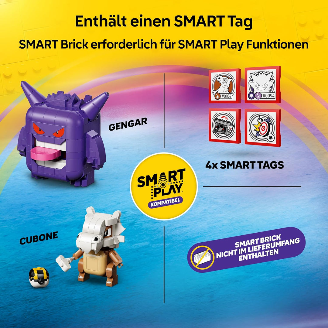 LEGO Pokémon SMART Play: Tragossos und Gengars Gruselduell - kompatibles interaktives Spielset mit 4