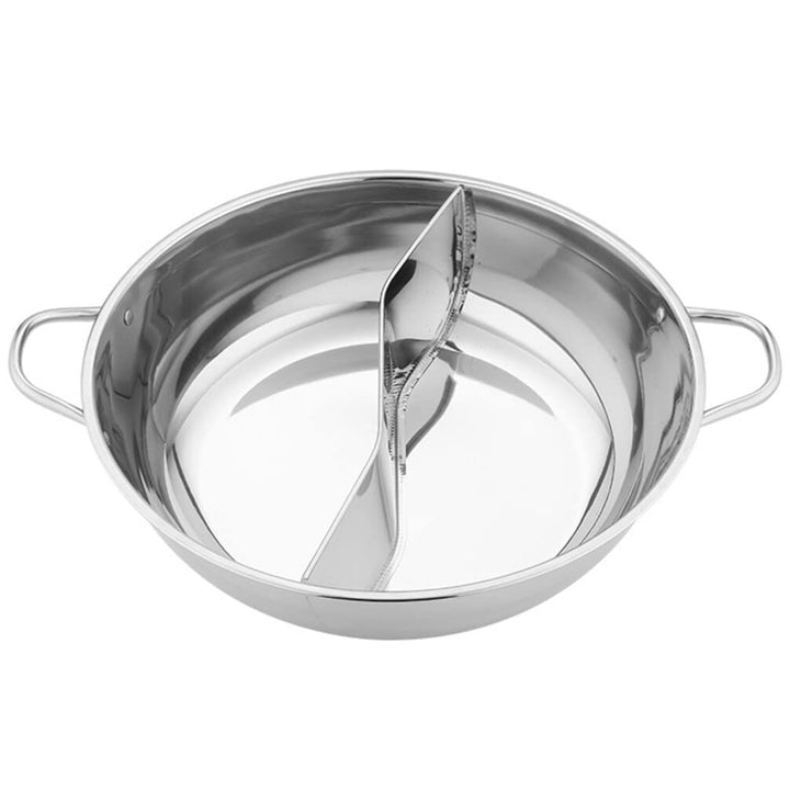 DOITOOL Mandarinententopf Aus Edelstahl Shabu Mit Trennwand Sichuan Hot Pot Trennwand Für Heisse Töp