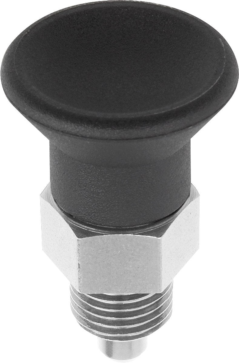 KIPP – Bedienteile | Normelemente K0631.15410 Arretierbolzen Gr.4 M20X1,5, Form:A Thermoplast, kurze