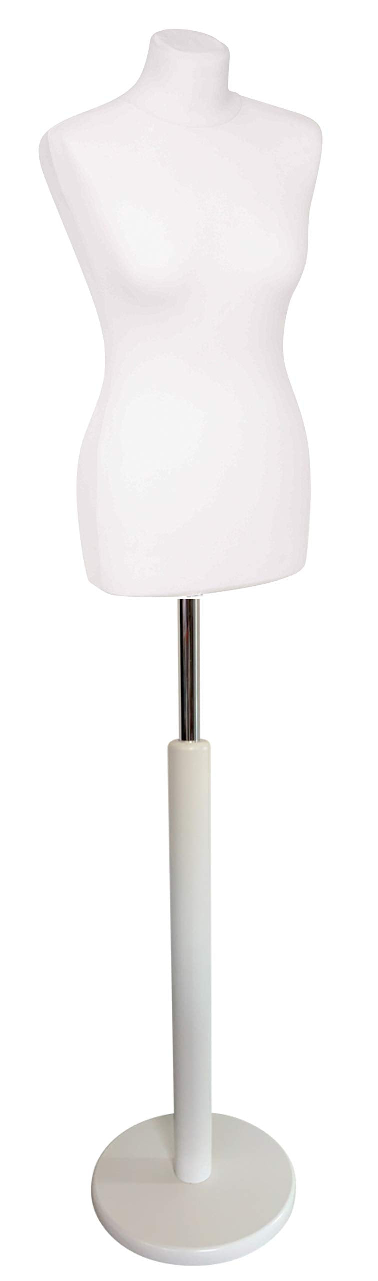 Basic Schneiderpuppe, Damen Schneiderbüste aus PU Schaum, L (40/42) mit Überzug und Holz-Rundfuss, W