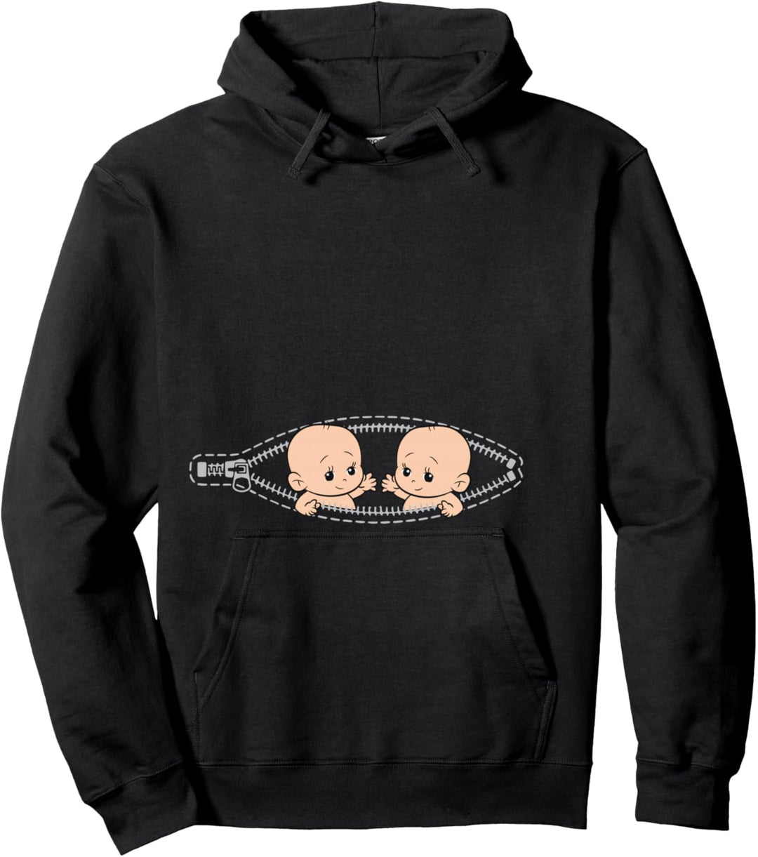 Lustige Mama Von Zwillingen Schwanger Mutter Von Zwillingen Pullover Hoodie