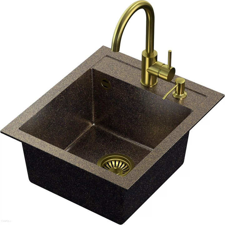 VBChome Spültischarmatur Gold Inox Edelstahl 360°drehbar U- Form Küche Wasserhahn Küchenarmatur Einh