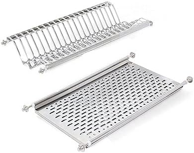 Emuca - Abtropfsystem für das Geschirr, Schranktiefe 60cm, Innenraum 535-570mm, Edelstahl Verchromt