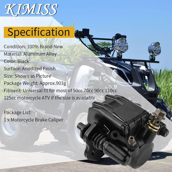 KIMISS Motorrad Scheibenbremse Bump Sattel Assembly für 50cc 70cc 90cc 110cc 125cc ATV Quad Motocros