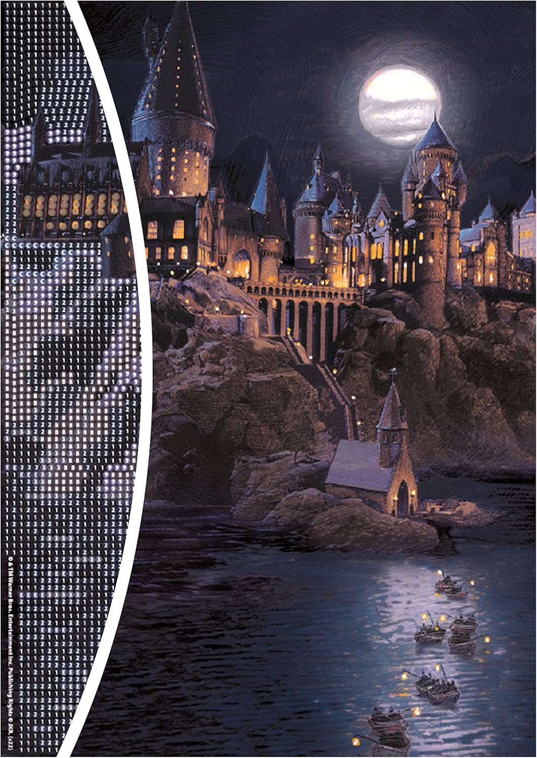 DIAMANTINY Harry Potter Landscape Boats To Hogwarts – Mosaik, Crystal Art, Diamond Painting – 1 Bild