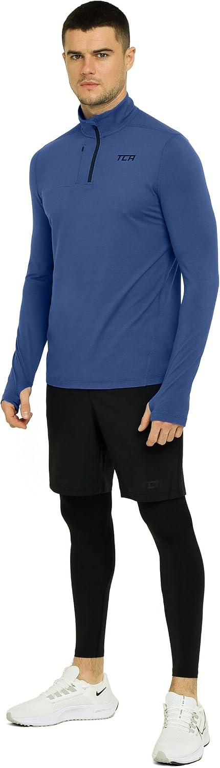 TCA Funktionsshirt Herren Langarm - Fusion Pro Quickdry Langarmshirt atmungsaktiv - Wandershirt Lauf