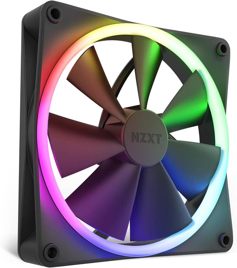 Nzxt F140 RGB Fans - RF-R14SF-B1 - Erweiterte Anpassung der RGB-Beleuchtung – Flüsterleise Kühlung –