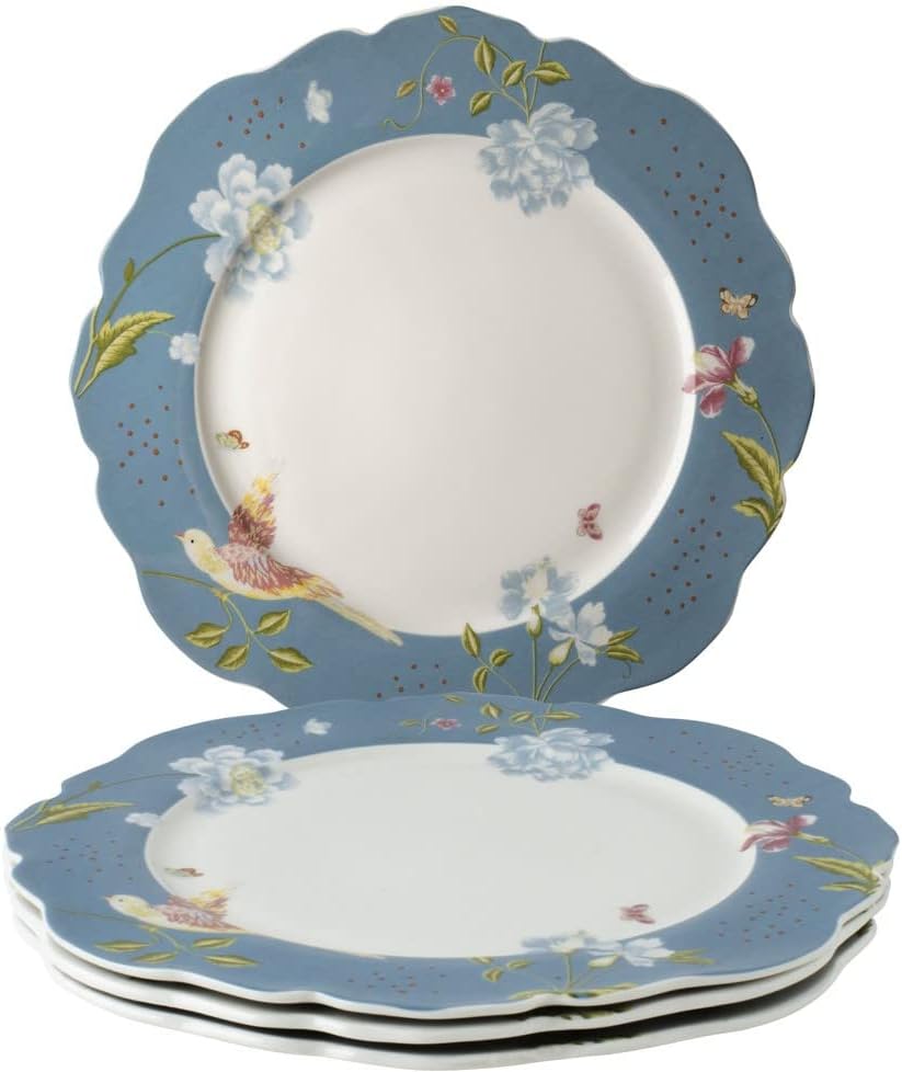 Laura Ashley Heritage Collectables Geschenkset 4 Teller 24,5 cm Seaspray Uni Porzellan