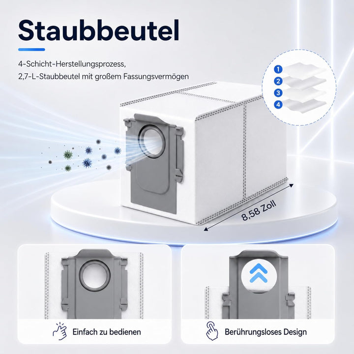 24 Stück Zubehörset,Kompatibel mit Roboter Qrevo S5V/Qrevo Curv/Qrevo Curv S5X/Qrevo Edge S5A Robote