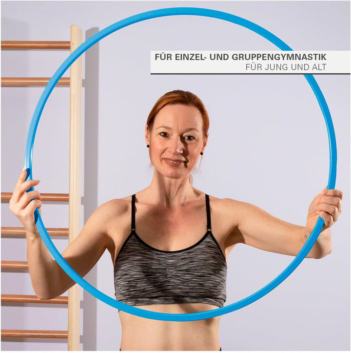 Gymnastikreifen aus Kunststoff, Set: je 1x blau, grün, rot, gelb Ø 70cm, Ø 70cm
