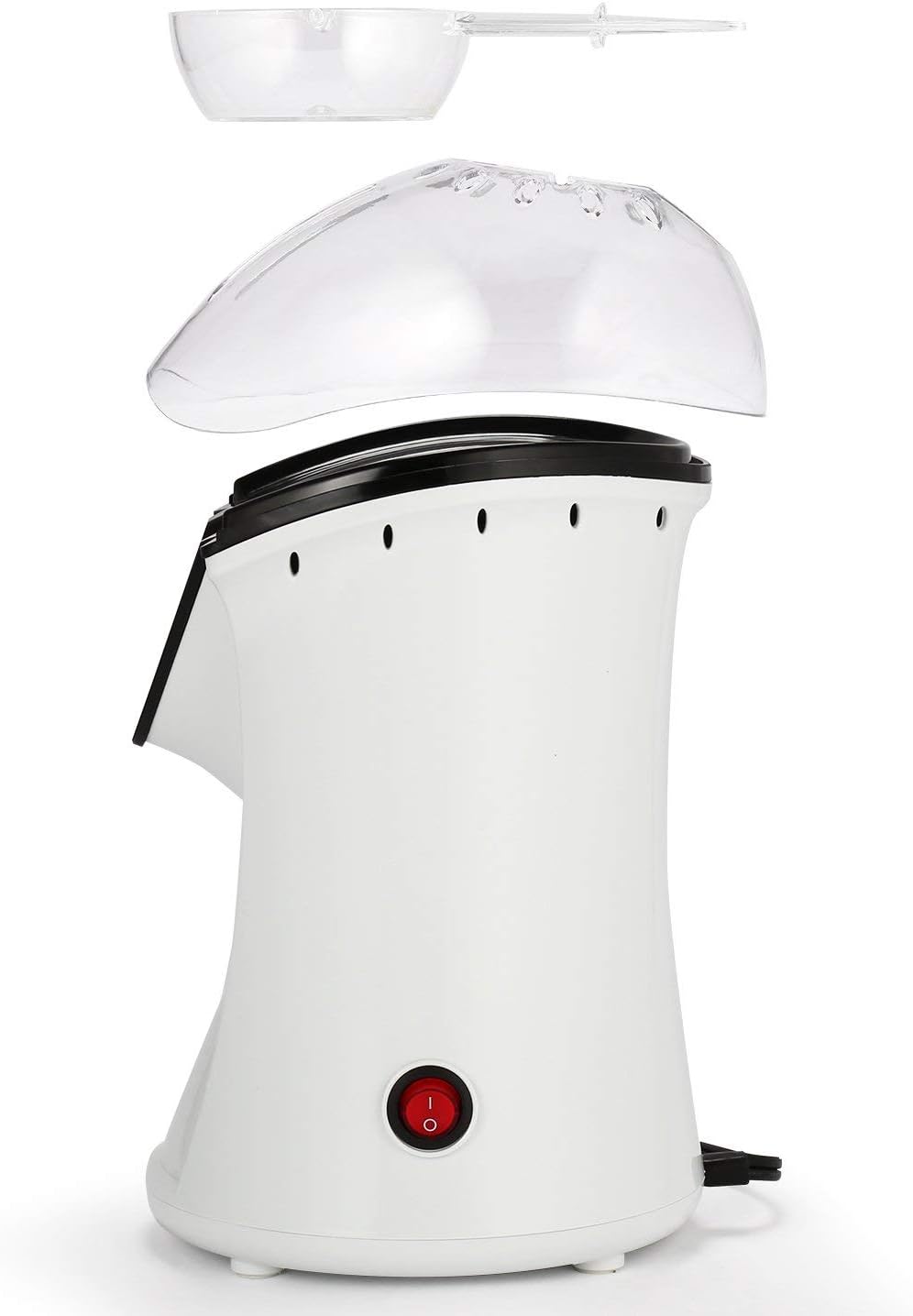 Popcornmaschine 1200W, Heissluft Popcorn Maker Kompakte Heissluft-Kochmaschine ohne Fett, mit Messbe