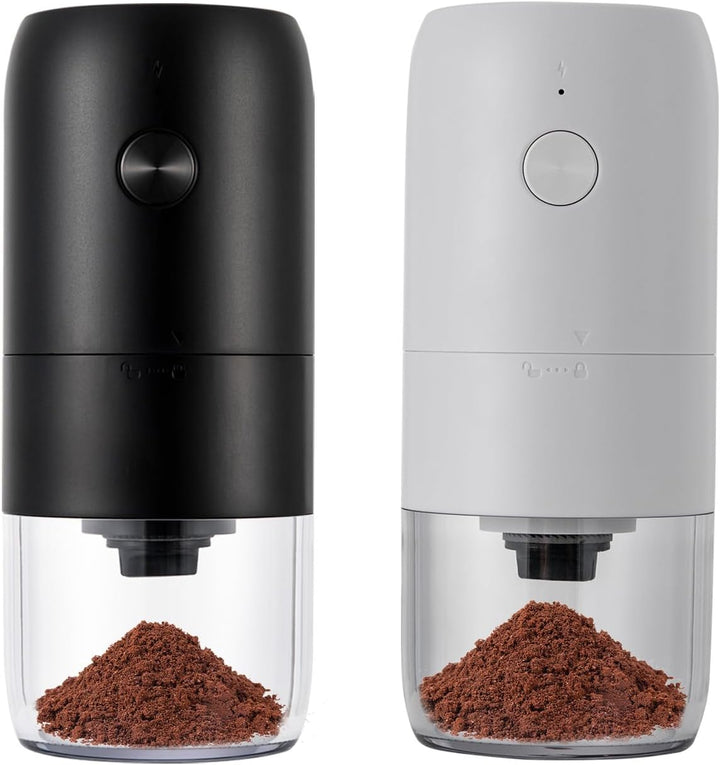 Kaffeemühle Elektrisch mit Keramik Kegelmahlwerk,Einstellbarer Grobheit Tragbare Wiederaufladbare El