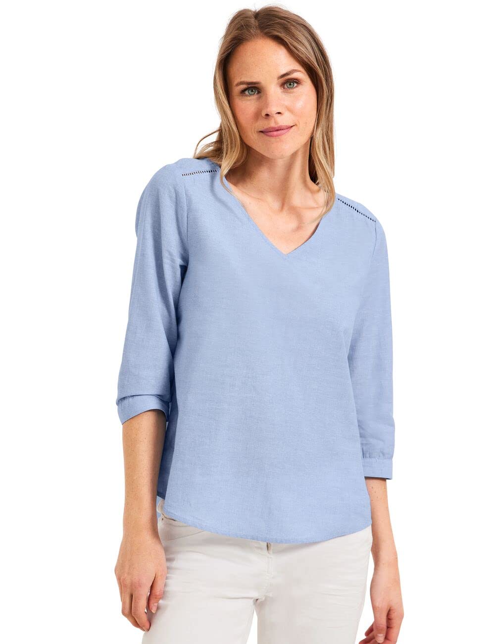 Cecil Damen Chambree Sommerbluse, L Blouse Blue