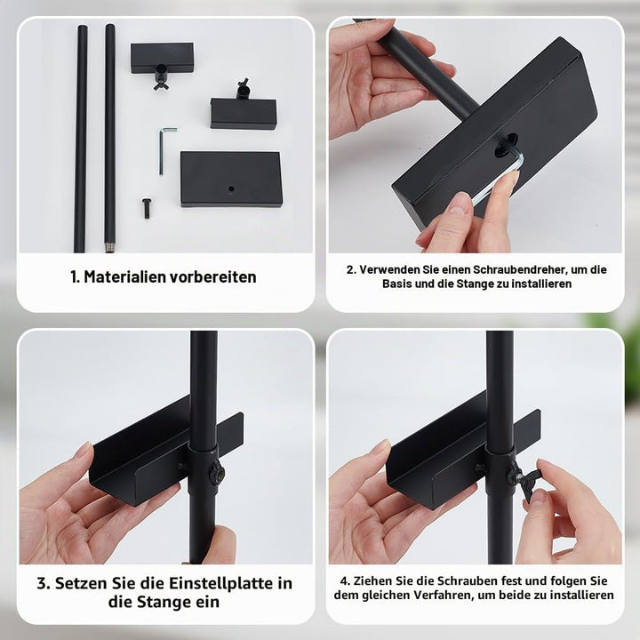 OLYCRAFT 75cm Verstellbare Tischstaffelei Verstellbarer Bilderrahmenständer Schwarze Bilderstaffelei