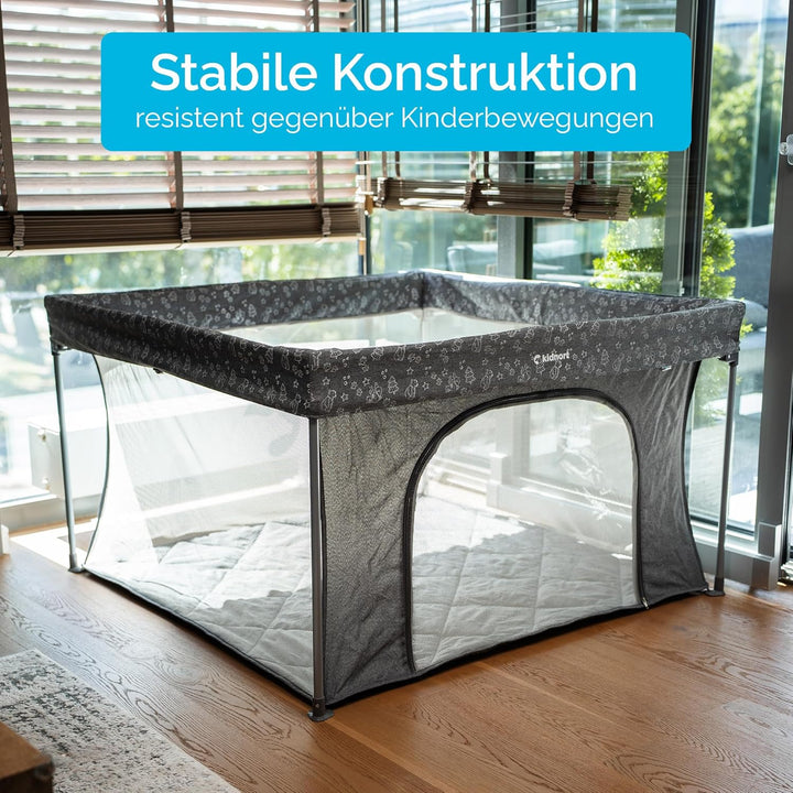 Snoen Laufstall Baby gross faltbar Indoor Outdoor sicheres Spielgitter für Kinder stabiles Laufgitte