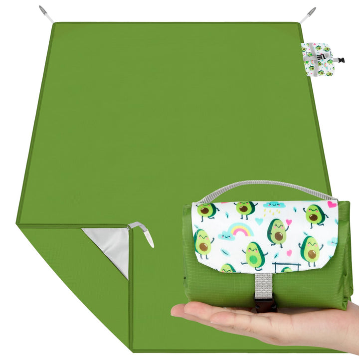 Picknickdecke Outdoor 200 x 150 cm, Faltbar Picnic Blanket Waterproof Leicht und Tragbar Stranddecke