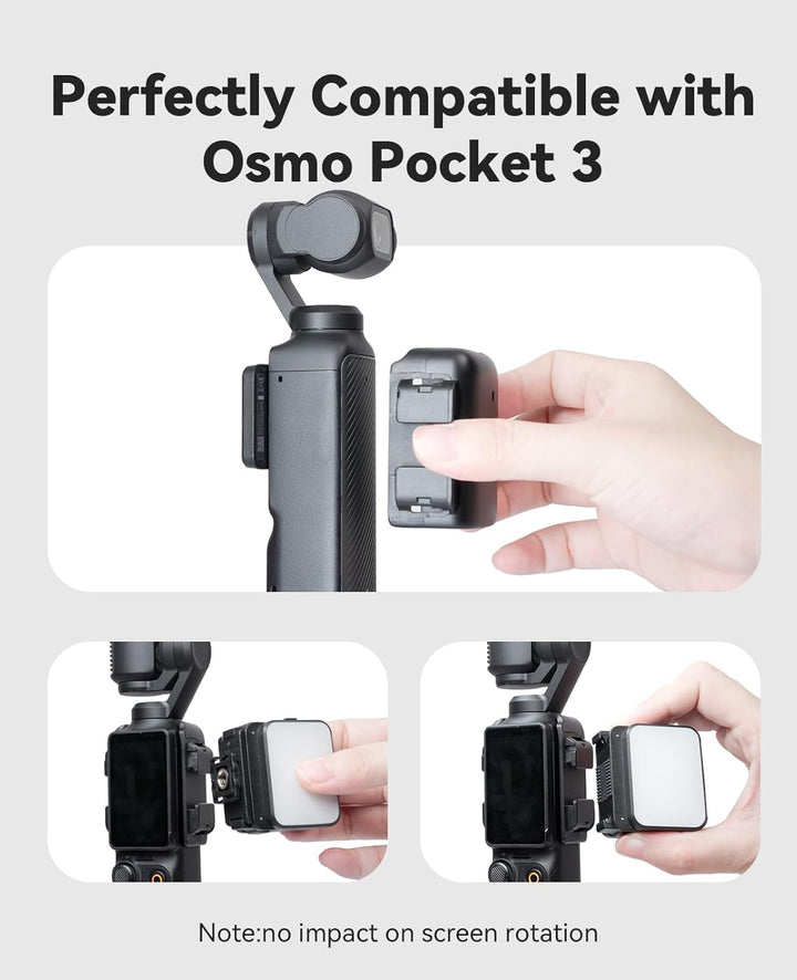 Mini-Licht für Action-Kamera, Osmo Pocket 3 LED Fill Light Attachment Kompatibel mit DJI Osmo Action