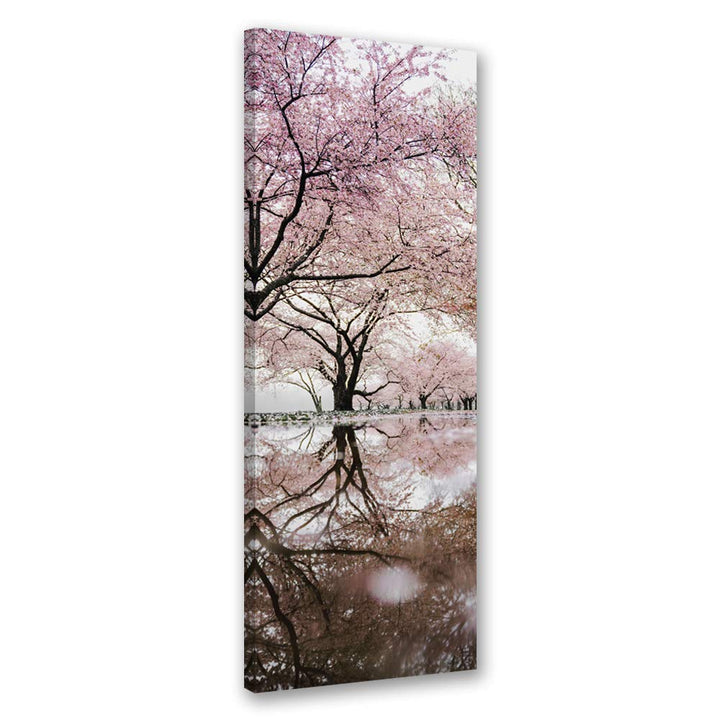 Feeby Vlies Leinwandbild See Bäume 60x150 cm Wand Bild Kunstdruck Deko Wohnzimmer Wohnungs Deko Blum