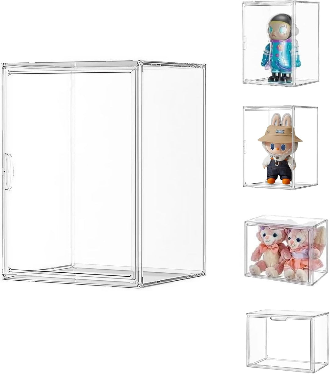 Siyecioa Acryl Vitrine Schaukasten Transparent, Plexiglas Vitrine mit Tür Für Action Figuren Spielze