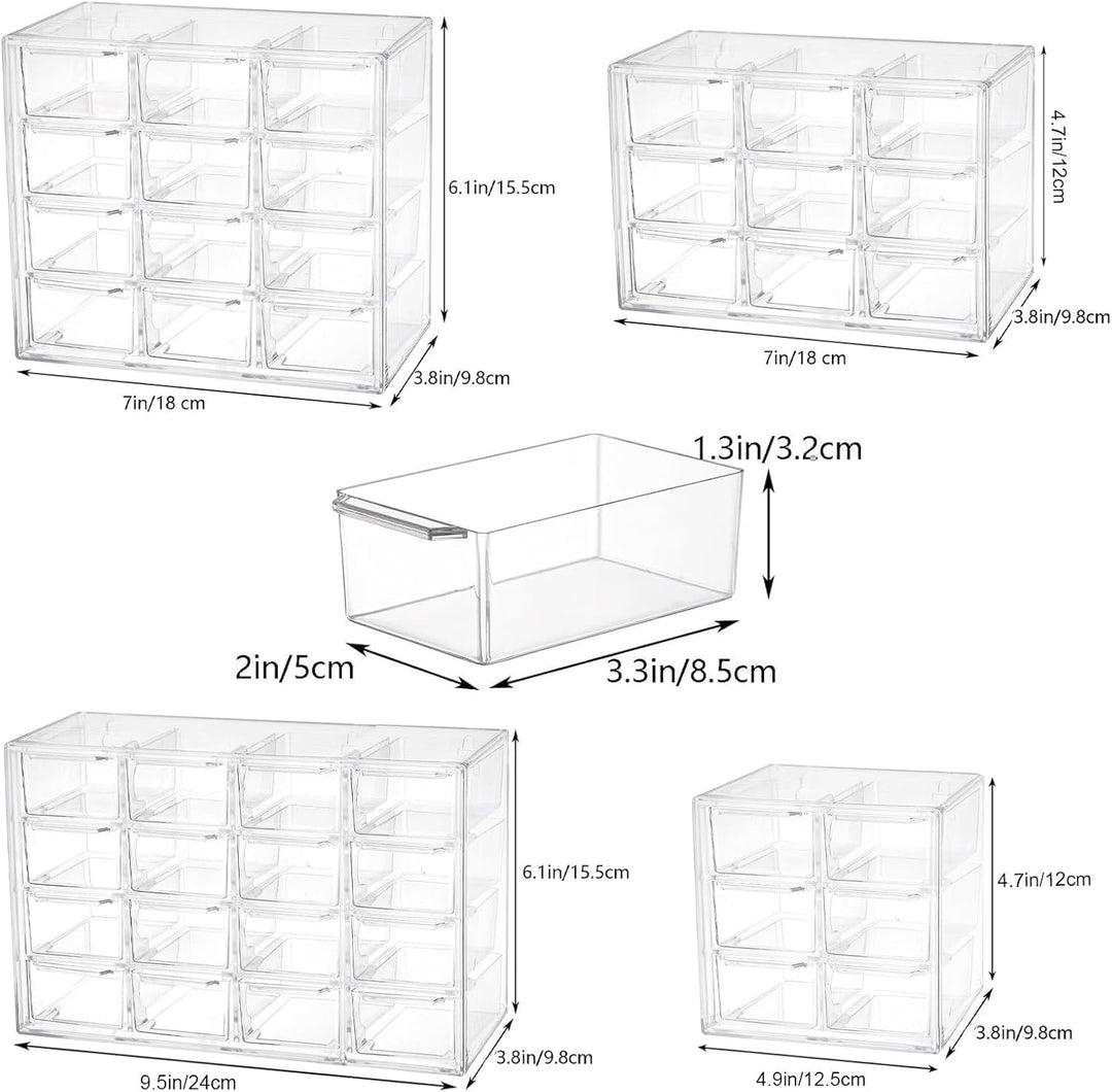 Schreibtisch-Organizer Plastik 6/9/12 Schubladen,Sortierboxen Kleinteilemagazin,Klein Schubladenbox