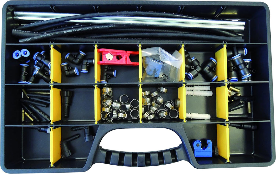 KUNZER 7KLR117 Kraftstoffleitung-Reparatur-Set 116-tlg. - Für Diesel- und Benzinleitungen aus Stahl