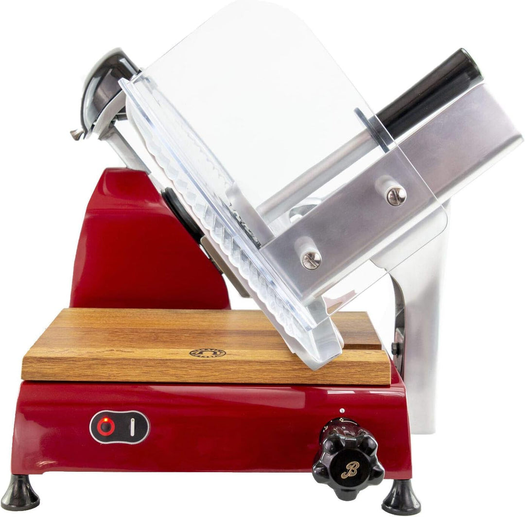 Berkel Red Line 300 Aufschnittmaschine rot - Schneidemaschine für die Küche inkl. handgefertigtes Ei