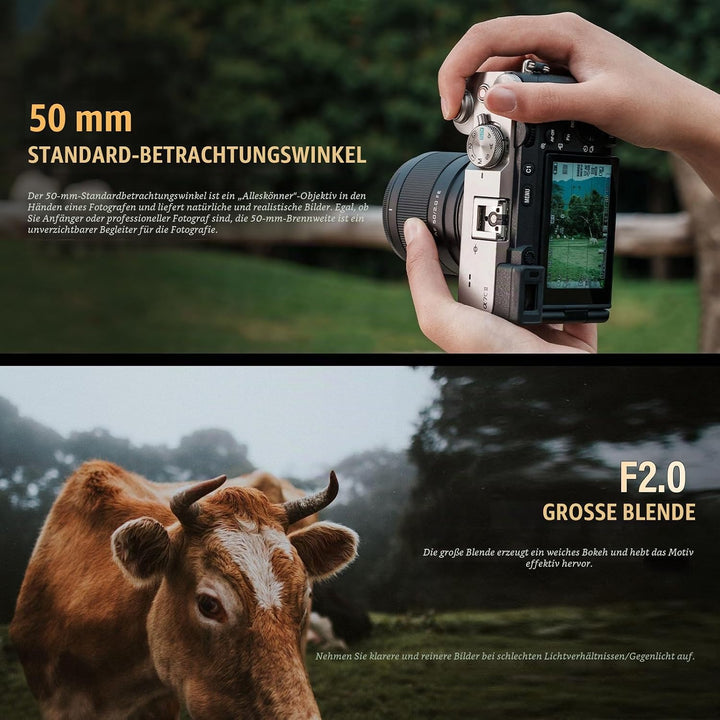 VILTROX 50mm F2.0 Full Frame Autofokus Objektive für Sony E Mount Kamera Objektive Camera Lenses FE