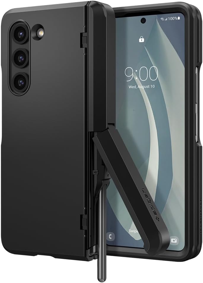 Spigen Tough Armor Pro P Hülle Kompatibel mit Samsung Galaxy Z Fold 5 -Schwarz (S Pen Nicht inklusiv