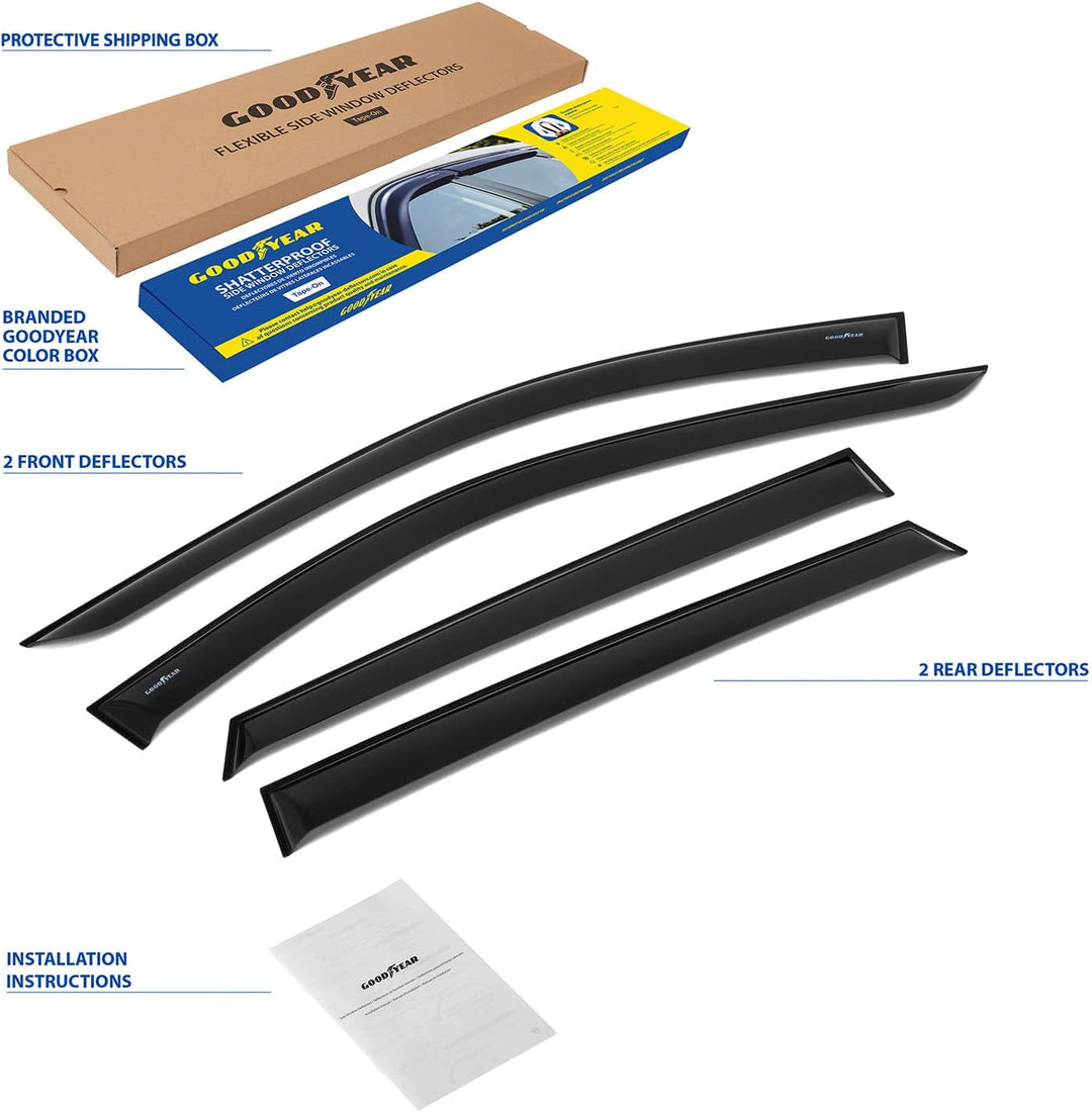 Goodyear Windabweiser für/kompatible mit Mazda CX-5 SUV 2017-2024 Autofenster Regenschutz, Regenabwe