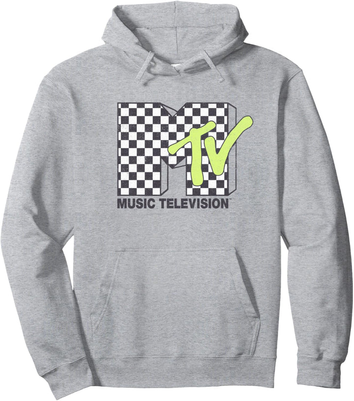 MTV Soft Checkered Logo Pullover Hoodie