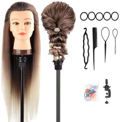 Trainingsköpfe 100% von dem Hochtemperaturfaser Haar Hairdressing Cosmetology Mannequin Frisierkopf
