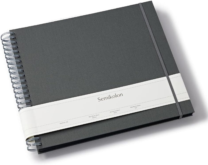 Semikolon 369972 Spiral Album Maxi Mucho – 34,5x30 cm – Fotoalbum, 90 Seiten schwarz, Fotobuch, lava