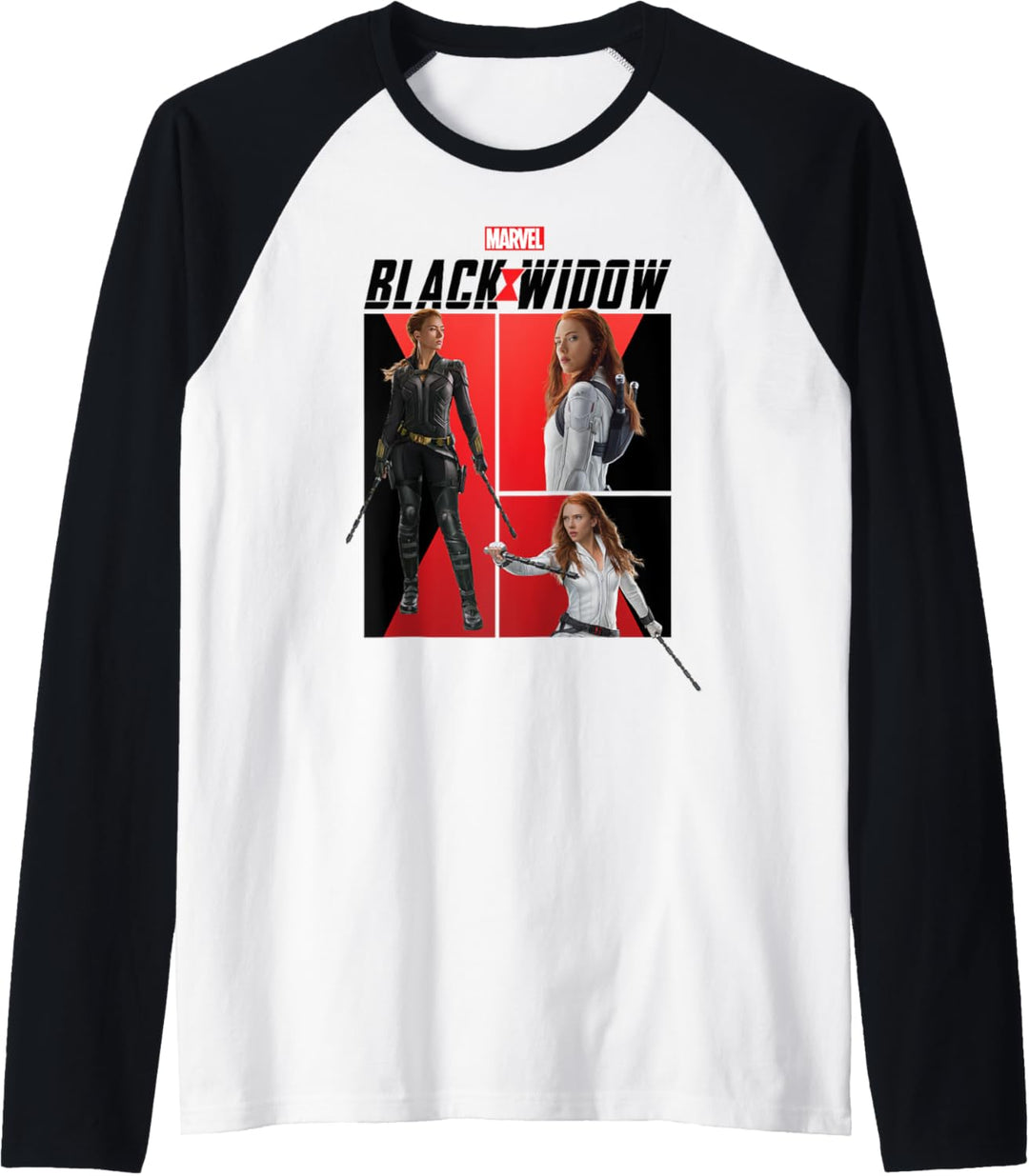 Marvel Black Widow Comic Panels Raglan