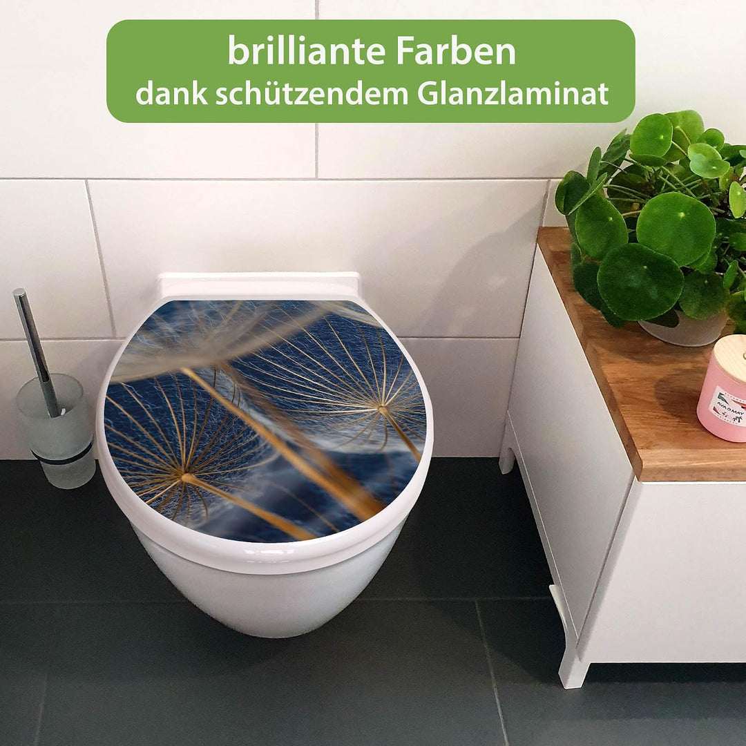 banjado Toilettendeckel mit Absenkautomatik 44,5x37cm - Soft Close Toilettensitz - WC Sitz mit Absen