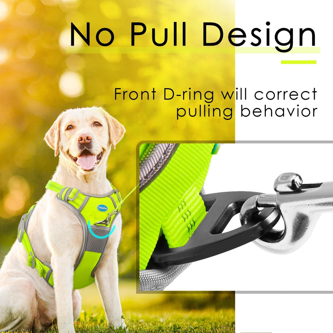 ThinkPet No-Pull Hundegeschirr, Atmungsaktiv Brustgeschirr für Kleine Mittlere Grosse Hunde, Einstel