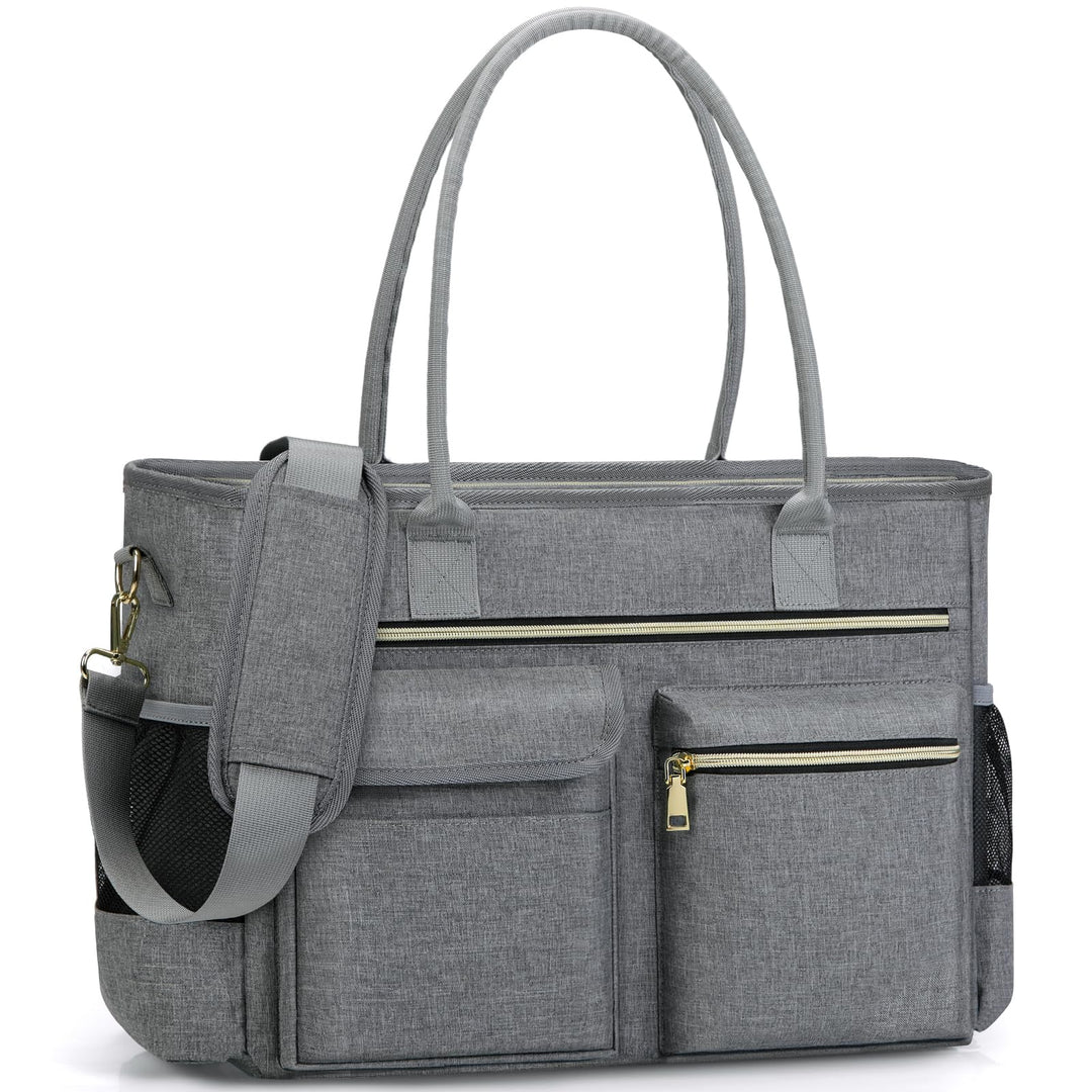 RAINSMORE Lehrertasche Damen Gross Laptoptasche 15.6 Zoll Arbeitstasche mit Isolierter Tasche Uni Kr