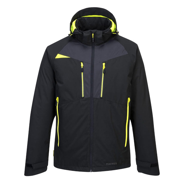 Portwest DX4 Winter Jacke für Männer, Farbe: Schwarz, Grösse: S, DX460BKRS S Schwarz, S Schwarz