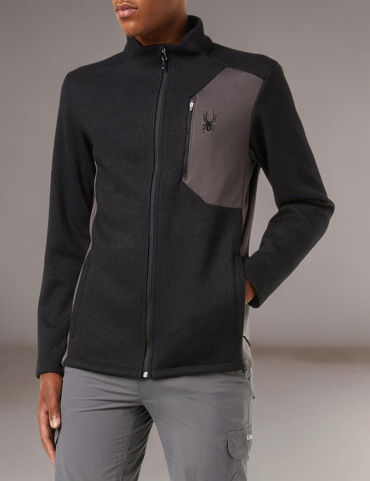Spyder Herren Bandit Jacket Fleecejacke S Schwarz, S Schwarz