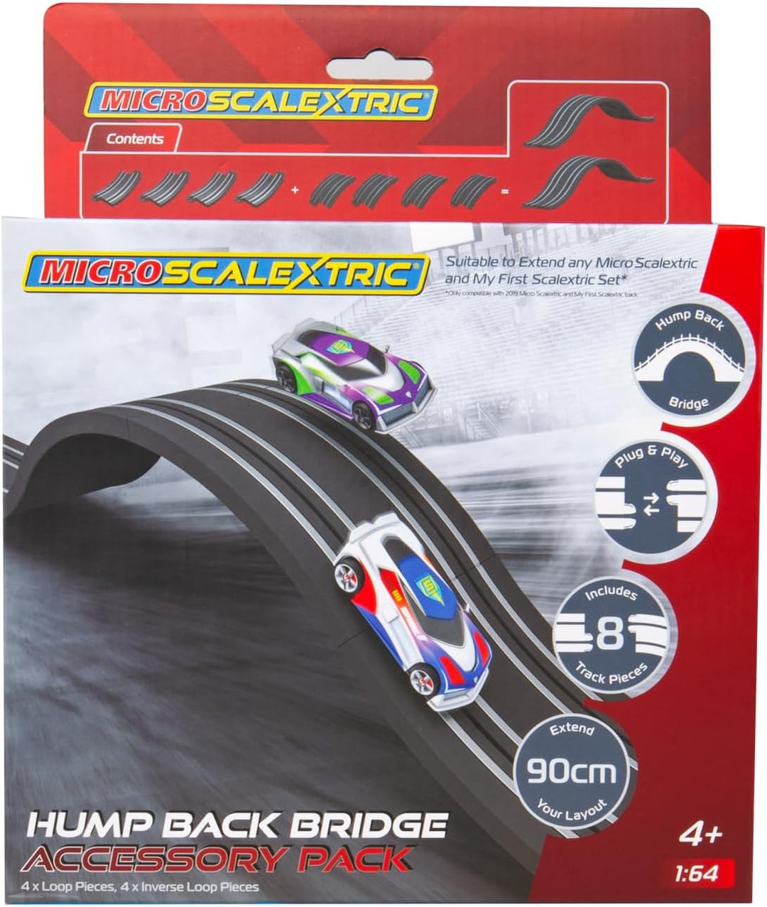 Micro Scalextric G8049 Hump Backed Bridge Micro-Zubehörpaket Zubehör – Schienen- und Schienenzubehör