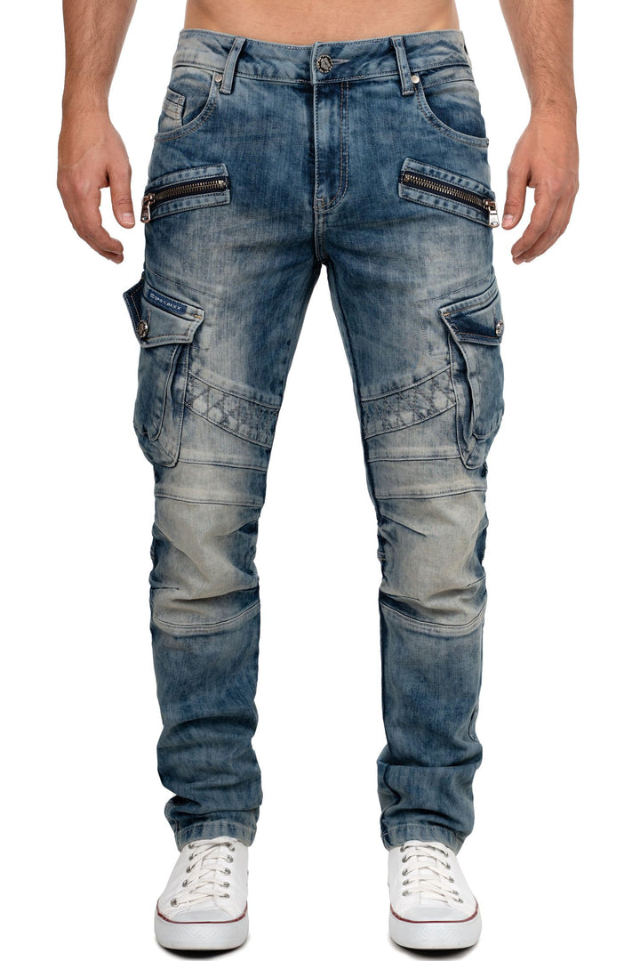 Cipo & Baxx Herren Jeans – Stylische Denim-Mode mit einzigartigem Design, Slim-Fit & Regular-Fit, Bi