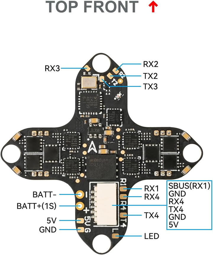 BETAFPV Matrix 1S G4 3IN1 HD Brushless Flight Controller, Built-in Serial ELRS RX with 5V 3A BEC, 12