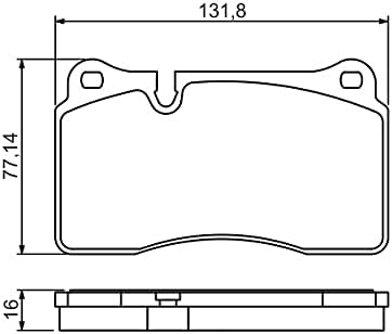 Bosch BP1143 Bremsbeläge - Vorderachse - ECE-R90 Zertifizierung - vier Bremsbeläge pro Set