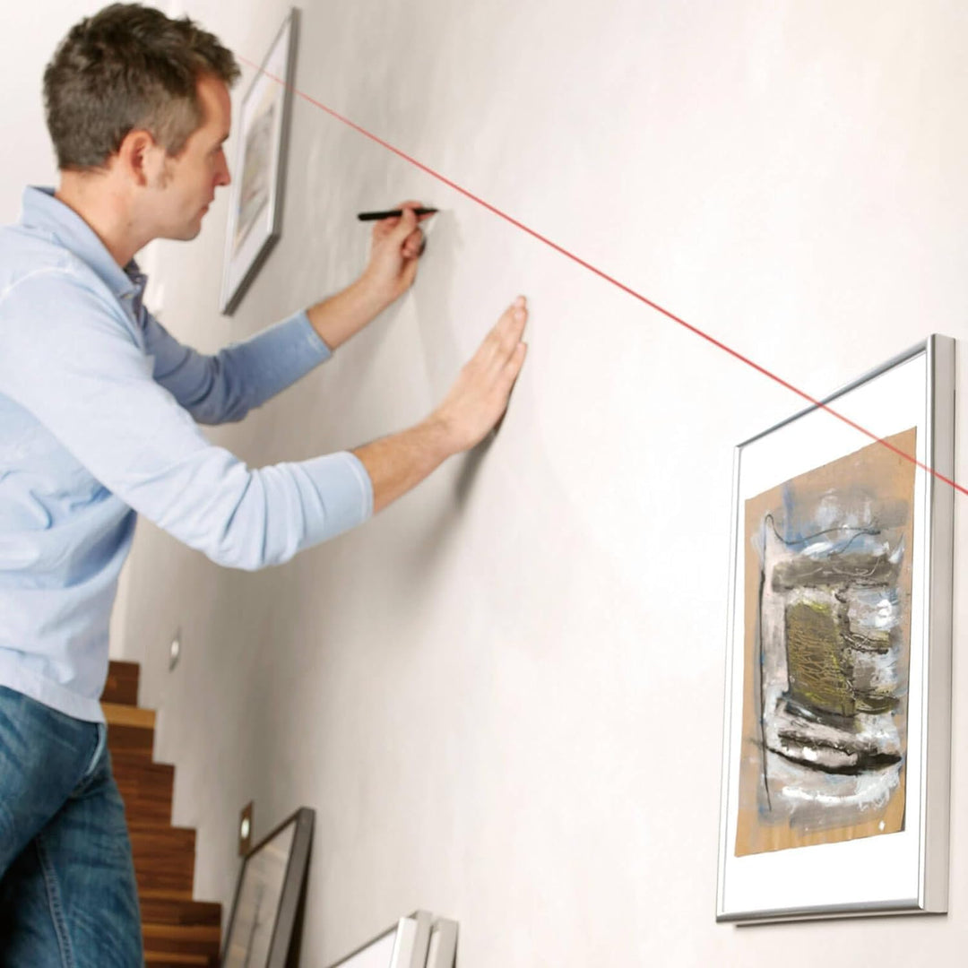 Bosch Laser-Wasserwaage EasyLevel mit Wandhalterung (Laserlinie zur flexiblen Ausrichtung an Wänden
