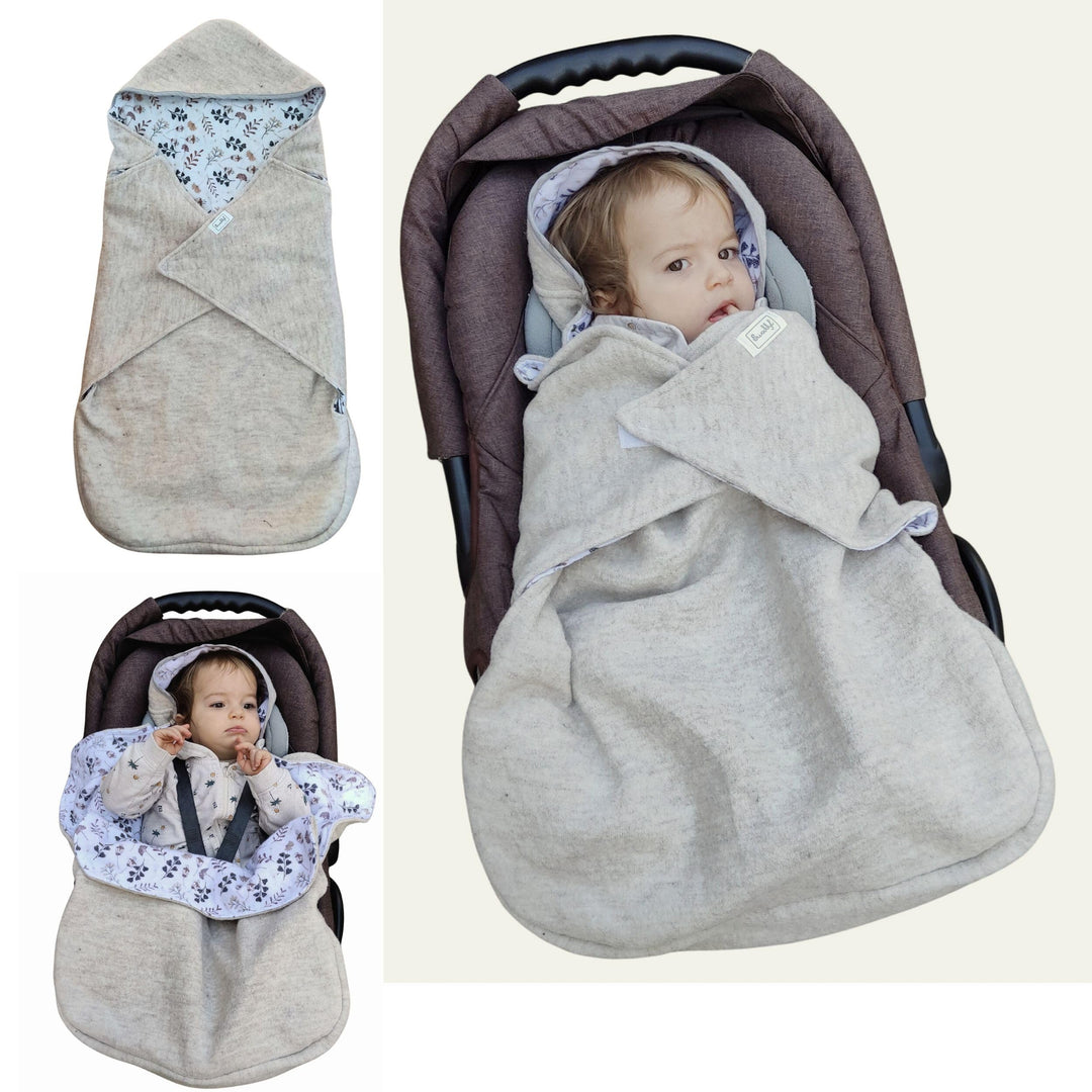 WOLLWALK Einschlagdecke Baby Fusssack (Light) Beige, Beige