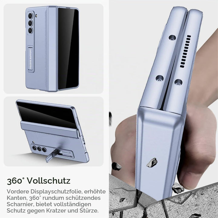 Miimall Kompatibel mit Samsung Galaxy Z Fold 5 Hülle mit Displayschutz Anti-Peeping+Magnetischer Sch