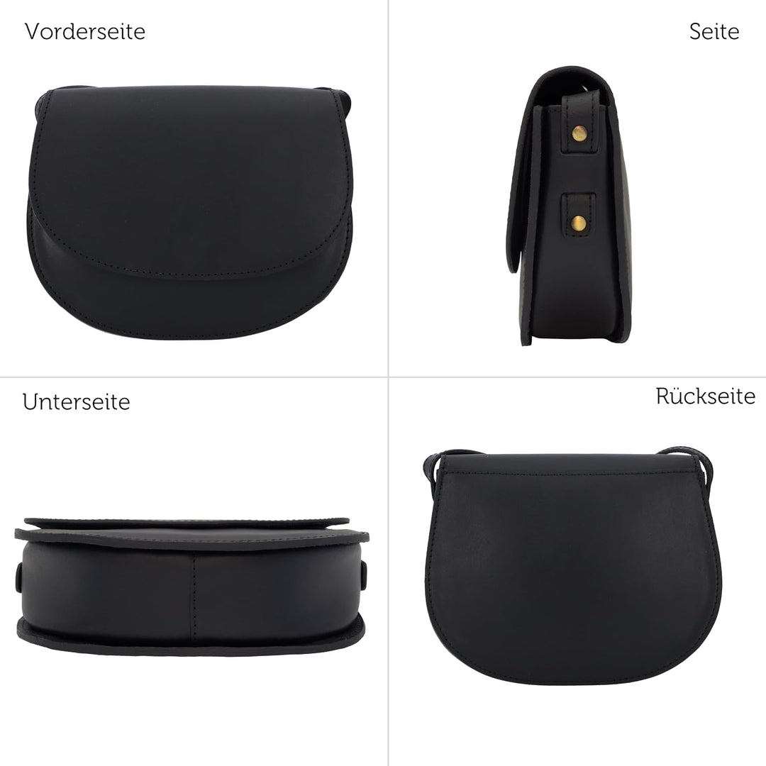 Gusti Umhängetasche Leder - Elenor Damen Handtasche Ledertasche Schultertasche Leder