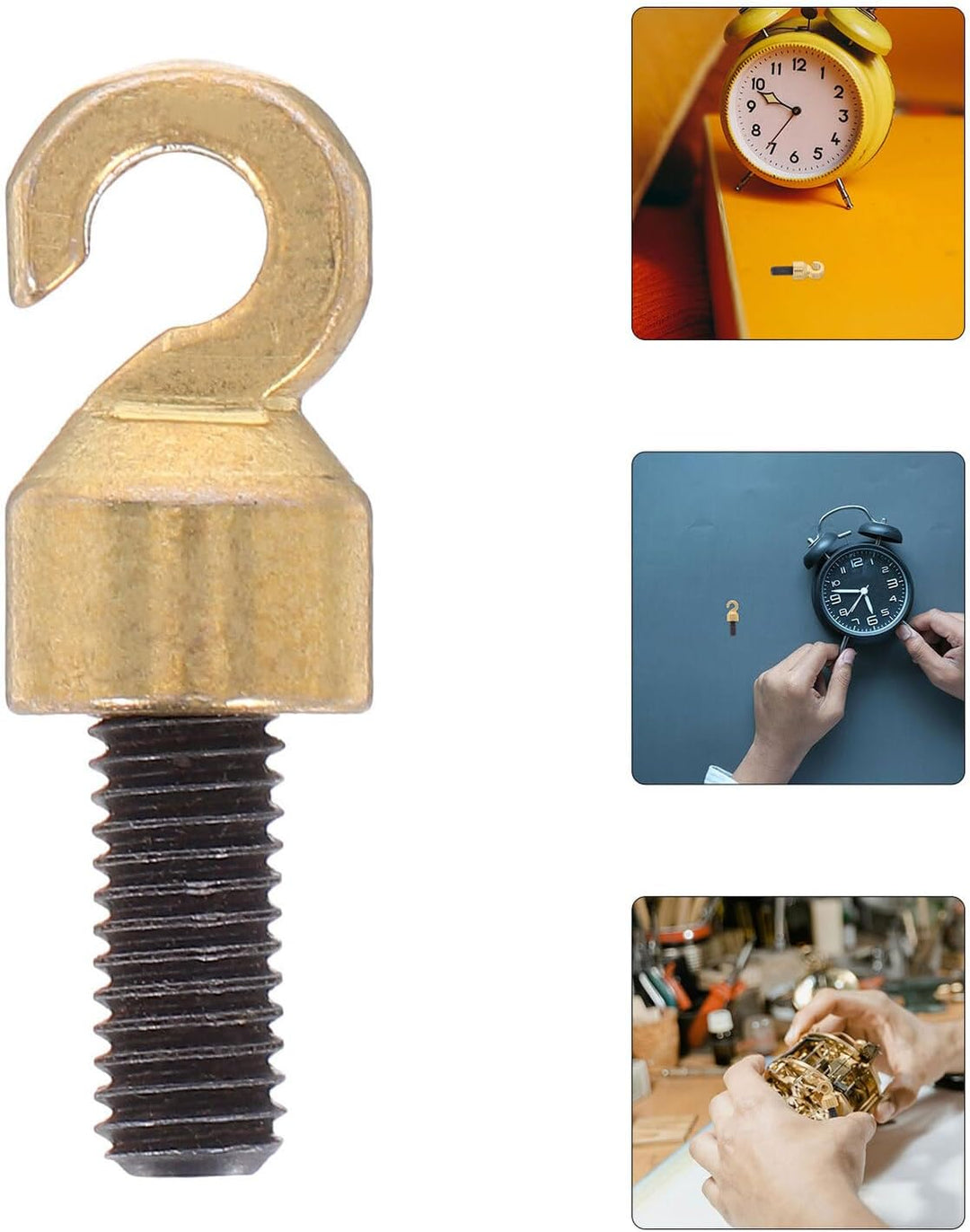 Cabilock 2 Stück M5-Gewindehaken Ersatzteile für Standuhren Grossmutter-Uhrenhaken Offener Haken für