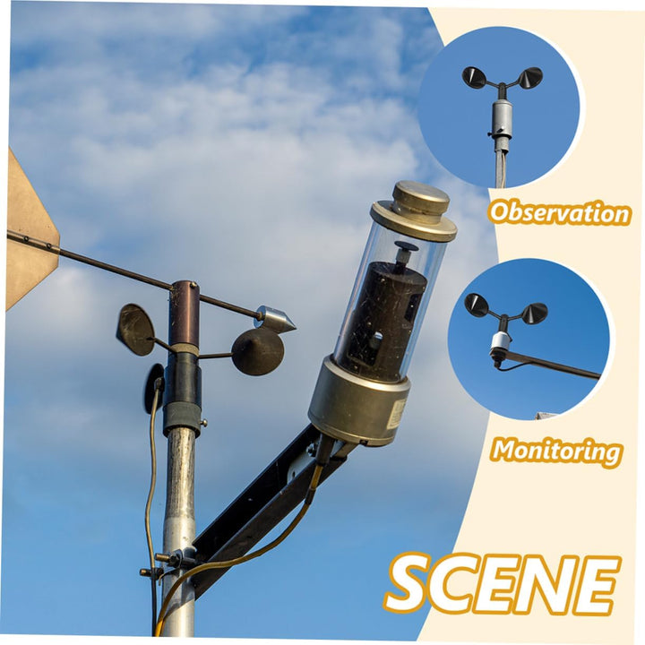 Yardwe 2 Stück Windmessbecher Aus Abs 3-tassen Anemometer Sensor Ersatzteil Für Windgeschwindigkeits