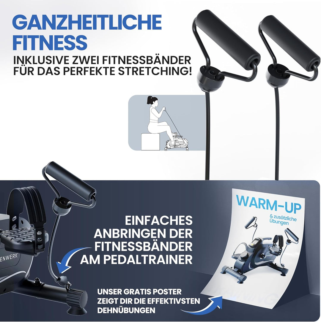 HELDENWERK Pedaltrainer PRO Set - TÜV/GS geprüft | Vergleichssieger | extra leise & gelenkschonend i