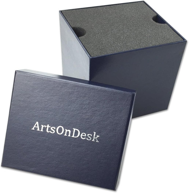 ArtsOnDesk Moderne Kunst Stiftehalter St203 Edelstahl Satiniert Stifteköcher Stiftebecher Stiftablag